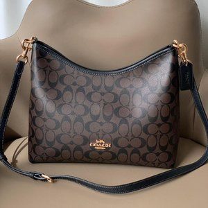 Brown Shoulder Bag In Signature Canvas